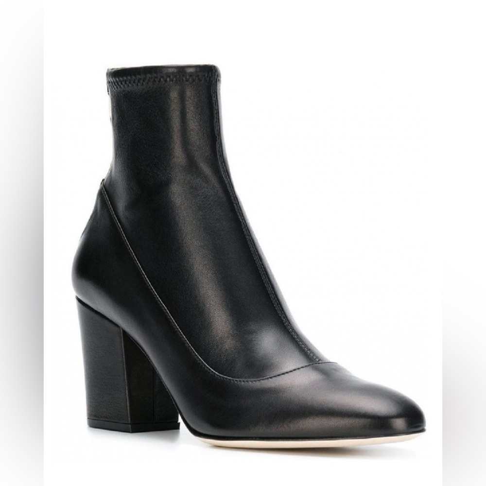 Sergio Rossi Square Heeled Mid-Calf Booties NWOT
